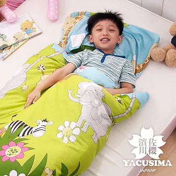 【濱川佐櫻-歡樂森林】台灣製特級純棉兒童睡袋