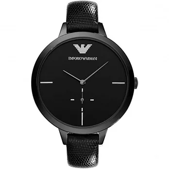 【EMPORIO ARMANI】 義大利精品 -最新時尚超薄女錶黑色(AR7305)