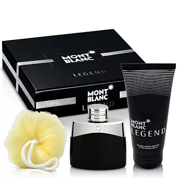 MONT BLANC萬寶龍 傳奇經典男性淡香水禮盒(香水50ml+鬍後乳100ml+沐浴球)
