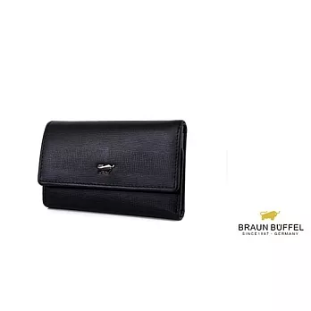 【BRAUN BUFFEL．德國小金牛】Seal印信系列個性鑰匙包-經典黑