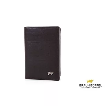 【BRAUN BUFFEL．德國小金牛】Seal印信系列個性名片夾 -皮革棕