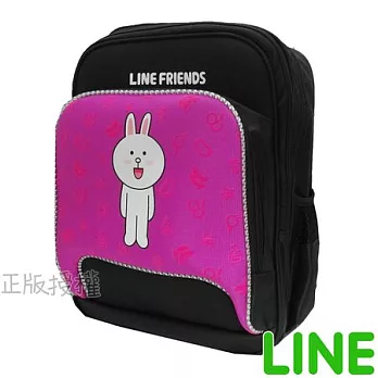 【LINE FRIENDS】㊣版授權 日式EVA護背三層後背書包(三色)桃色兔兔款