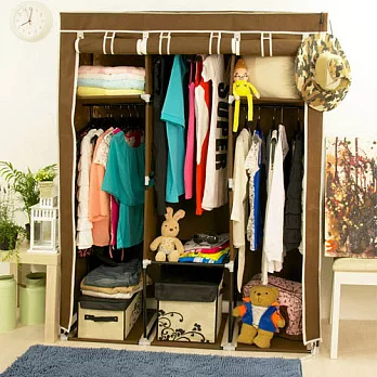 SoEasy 三桿多格衣櫥-咖啡