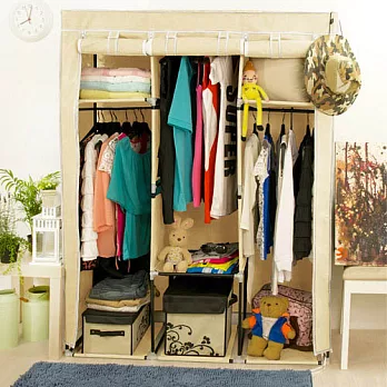 SoEasy 三桿多格衣櫥-米白