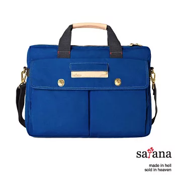 satana - 都會風斜背/手提公事包 - 星空藍