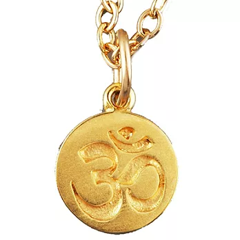 Dogeared 古印度錢幣 OM 宇宙最強大的力量 金色許願項鍊