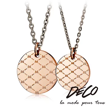 DECO X MASSA-G M.Class M01玫瑰金 純鈦對鍊45+45cm