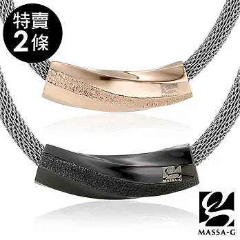 DECO X MASSA-G 白鋼彎墬搭配X-air超合金鍺鈦項鍊(對鍊)需求款示請填於備註欄