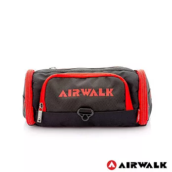 AIRWALK - 快樂曲線 半筒式運動隨身腰包 - 火熱紅