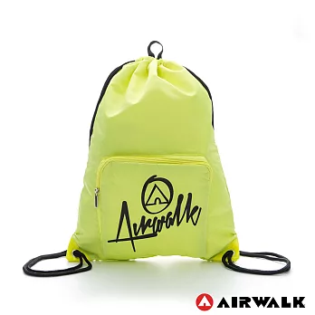 AIRWALK - 輕便束口袋 無拘無束 自由出走輕便束口後背包-黑字黃