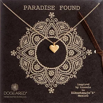 Dogeared paradise found carefree heart necklace 天堂之心 925純銀鑲14k金項鍊 18吋