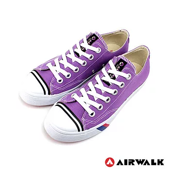 【美國 AIRWALK】 輕生活百搭低筒帆布鞋 - 女6魅力紫