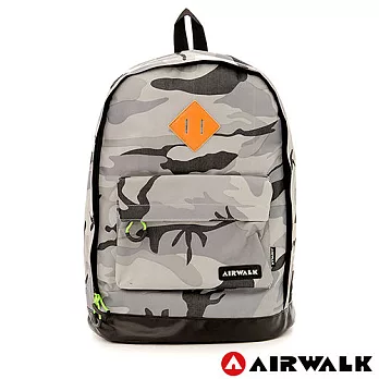 【美國 AIRWALK】 迷彩叢林豬鼻系防潑水後背包 -灰迷彩
