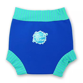 潑寶 Splash About - Happy Nappy 游泳尿布褲L寶藍/藍綠條紋