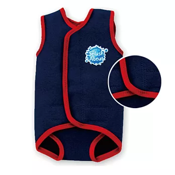 潑寶 Splash About 包裏式保暖泳衣 S海軍藍/紅色