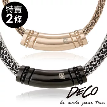 DECO X MASSA-G 白鋼彎墬搭配X1超合金鍺鈦項鍊(對鍊)款式填寫於備註或地址