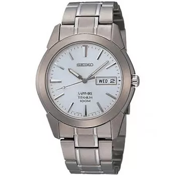 SEIKO 鈦金屬的極致工藝時尚優質男士腕錶-白-7N43-0AS0S