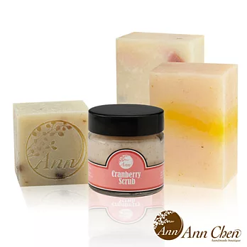 陳怡安手工皂-夏至清爽角質沐浴洗顏禮盒組蔓越莓去角質