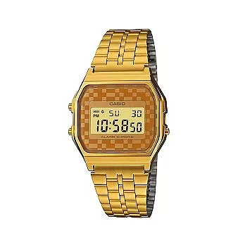 CASIO 復古當道的盛行簡易型電子腕錶-金-A159WGEA-9A