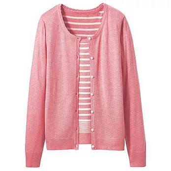 【cecile】優雅針織上衣外套兩件組M粉色