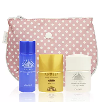 SHISEIDO 資生堂 安耐曬黃金水鑽臉部溫和全能防曬組