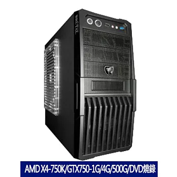 【MSI】A88X平台「鯊魚黑幫」AMD X4-750K四核心/500G容量/GTX750-1G獨顯 高速電競電腦