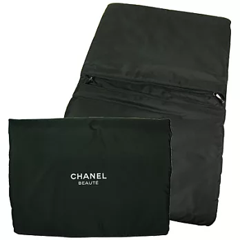 CHANEL 香奈兒 黑色質感BEAUTE磁吸空氣化妝收納包(29*21*4cm)