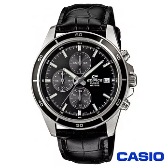 CASIO EDIFICE系列商務休閒皮帶腕錶 EFR-526L-1A