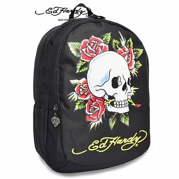 【Ed Hardy】Misha 骷髏玫瑰2層中背包
