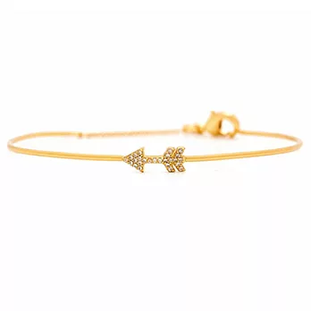 GORJANA 箭頭 鑲白鑽 金色手環 Delicate Shimmer Arrow Bracelet