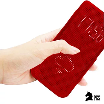 PGS HTC ONE E8 炫彩顯示洞洞皮套紅色