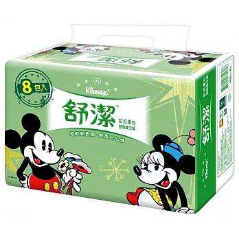 【量販組】舒潔拉拉柔白抽取衛生紙-迪士尼紀念版 100抽 (8包x8串)+舒潔濕式衛生紙10抽x2包