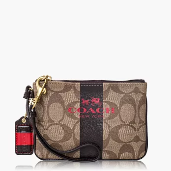 COACH 經典造型小款手拿包_卡其/咖啡