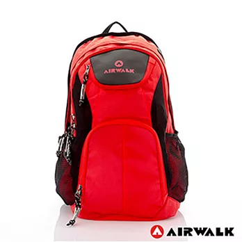 【美國 AIRWALK】微笑曲線多功能筆電後背包 -火熱紅