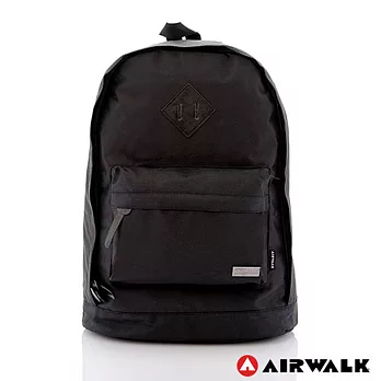 【美國 AIRWALK】全黑蟒紋尼龍基本款後背包 - 時尚黑