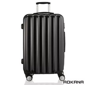 AOKANA奧卡納 20吋 TSA拉鍊硬殼旅行箱 飛機煞車輪 (百搭黑) 99-036C
