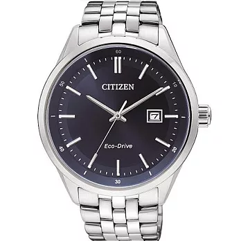 CITIZEN 快樂時光機都會型男時尚腕錶-藍面-BM7250-56L