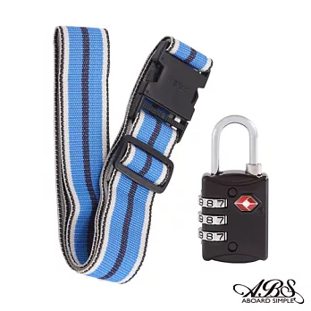 ABS愛貝斯 台灣製旅行箱束帶及TSA海關鎖旅遊安全配件組 (99-018R束帶E)