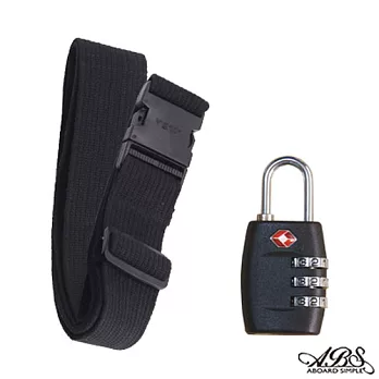 ABS愛貝斯 台灣製旅行箱束帶及TSA海關鎖旅遊安全配件組 (99-018R束帶I)