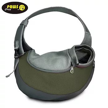 【crazypaws瘋狂爪子】運動風寵物側背包-L橄欖綠