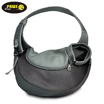【crazypaws瘋狂爪子】運動風寵物側背包-L黑