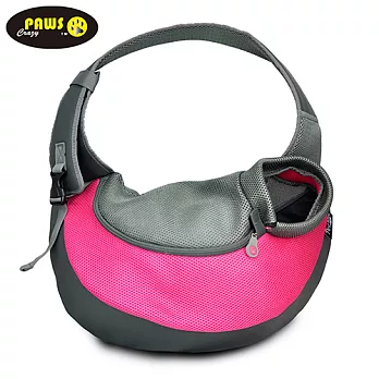 【crazypaws瘋狂爪子】運動風寵物側背包-XL桃紅