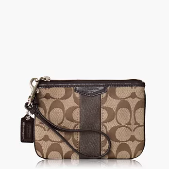 COACH 經典造型(小款)手拿包_卡其/咖啡