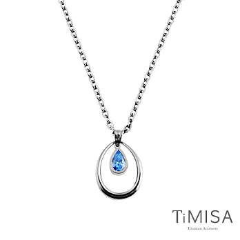 TiMISA《舞彩雀》(五色) 純鈦項鍊(E)藍彩鑽