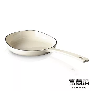 [美國flambo] 富蘭鍋鑄鐵琺瑯搖滾平底鍋-M棉花糖