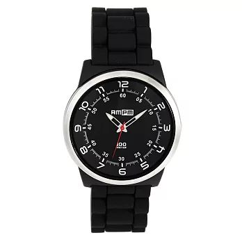 日本原裝進口時尚腕錶品牌 AMPMSurvive series 生存B系列 - 日本機芯 100米日常生活防水黑色