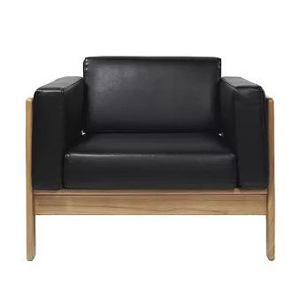 UWOOD單人中空扶手沙發-真皮牛皮【DENMARK經典丹麥】最後五組