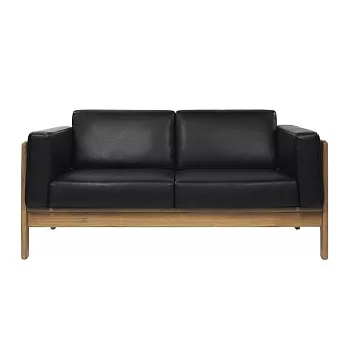 UWOOD雙人中空扶手沙發-真皮牛皮【DENMARK經典丹麥】最後五組