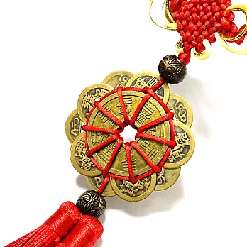 【悠然閣】(2串)梅花十帝錢 梅花銅錢 中國結精美吊飾 掛飾(旺財 化煞 除厄運 防小人)
