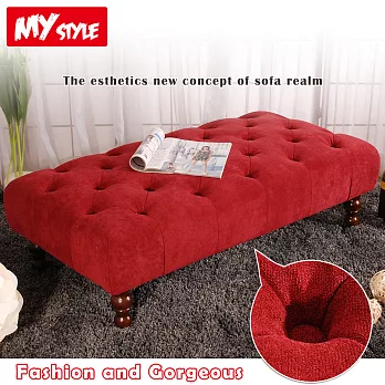 【My Style】時尚奢華細絨沙發長方椅